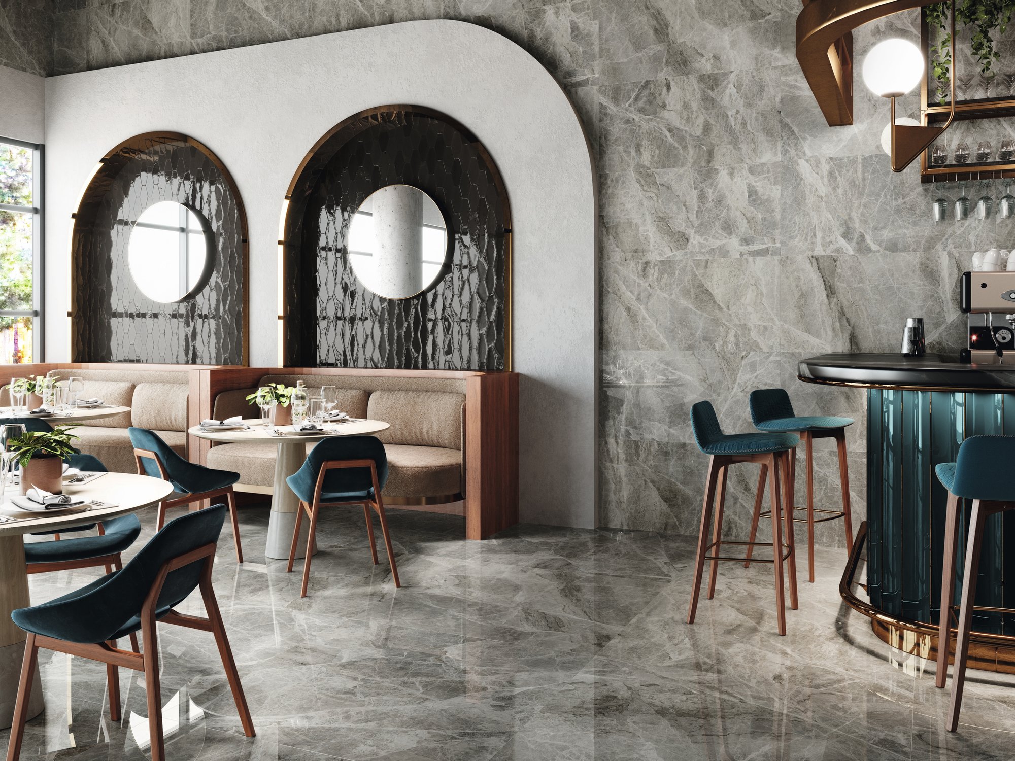Ape Grupo Коллекция SILVER GREY Pol 120*120 см (P06) в интерьере